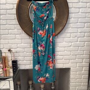 Lipsy Strapless Dress with Floral Design